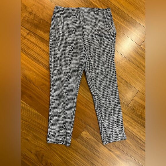 Michael Kors women’s black-and-white geometric trouser legging size medium - Picture 1 of 7